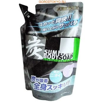 Mitsuei Глубокоочищающее крем-мыло для мужчин с древесным углём, дезодорирующее, ароматом мяты и гре