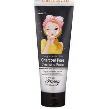Fascy «Bubble Tina Charcoal Pore Cleansing Foam» Пенка для глубокого очищения кожи лица с древесным 