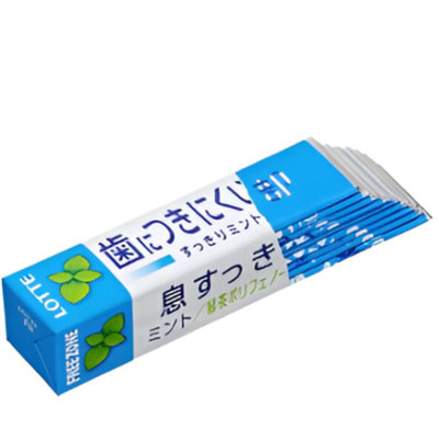 Lotte "Free Zone Mint Gum"  ,   , 9 . (,  1)