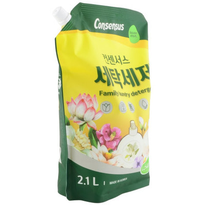 HB Global "Consensus Liquid Laundry Detergent" Жидкое средство для стирки для всей семьи, аромат детского лосьона, сменная упаковка, 2.1 л. (вид 1) HB Global "Consensus Liquid Laundry Detergent" Жидкое средство для стирки для всей семьи, аромат детского лосьона, сменная упаковка, 2.1 л. (фото, вид 1)