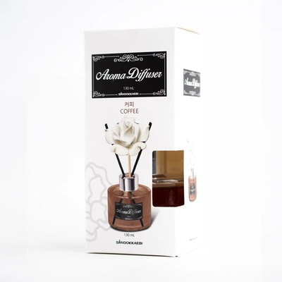 Sandokkaebi "Aroma Diffuser" Жидкий освежитель воздуха с ароматом кофе, стеклянный флакон + палочки, 130 мл. (вид 1) Sandokkaebi "Aroma Diffuser" Жидкий освежитель воздуха с ароматом кофе, стеклянный флакон + палочки, 130 мл. (фото, вид 1)