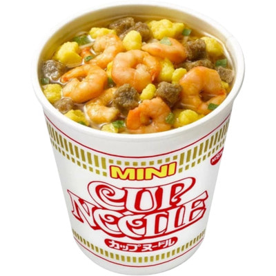 Nissin "Cup Noodle Mini" Лапша сублимированная со вкусом креветки и соевым соусом, 36 г. (вид 1) Nissin "Cup Noodle Mini" Лапша сублимированная со вкусом креветки и соевым соусом, 36 г. (фото, вид 1)