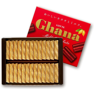 Lotte "Ghana Excellent Milk" Молочный шоколад в подарочной упаковке, 26 шт. (вид 1) Lotte "Ghana Excellent Milk" Молочный шоколад в подарочной упаковке, 26 шт. (фото, вид 1)