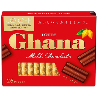Lotte "Ghana Excellent Milk" Молочный шоколад в подарочной упаковке, 26 шт. (вид 4) Lotte "Ghana Excellent Milk" Молочный шоколад в подарочной упаковке, 26 шт. (фото, вид 4)