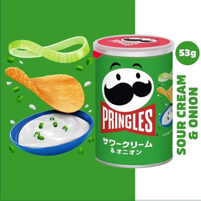 Kellogg "Pringles" Чипсы картофельные со вкусом сметаны и лука, банка, 53 г. (вид 3) Kellogg "Pringles" Чипсы картофельные со вкусом сметаны и лука, банка, 53 г. (фото, вид 3)