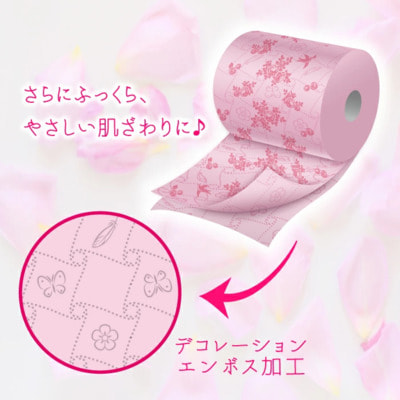 Marutomi "Tissue Hanataba Flower Print English Rose Double" Туалетная бумага двухслойная с оригинальным цветочным принтом, с ароматом английской розы, 12 рулонов по 25 м. (вид 1) Marutomi "Tissue Hanataba Flower Print English Rose Double" Туалетная бумага двухслойная с оригинальным цветочным принтом, с ароматом английской розы, 12 рулонов по 25 м. (фото, вид 1)