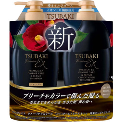 Shiseido "Tsubaki Premium EX Care Repair" ����� ��� �������������� � �������������� ����������� ����� ������� � ����������� 400 ��.+400 ��. (����, ��� 4)