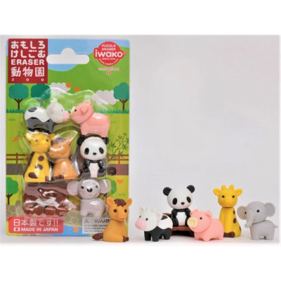 Iwako "Zoo" Набор фигурных ластиков-пазлов в виде фигурок животных, 6 шт. (вид 1) Iwako "Zoo" Набор фигурных ластиков-пазлов в виде фигурок животных, 6 шт. (фото, вид 1)