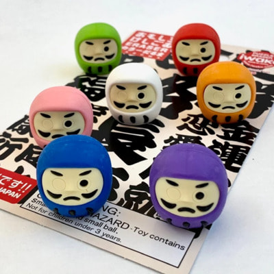 Iwako "Color Daruma" Набор фигурных ластиков в виде традиционных кукол Дарума, 7 шт. (вид 1) Iwako "Color Daruma" Набор фигурных ластиков в виде традиционных кукол Дарума, 7 шт. (фото, вид 1)