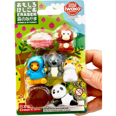 Iwako "Animals in Forest" Набор фигурных ластиков-пазлов в виде зверят в лесу, 7 шт. (вид 12) Iwako "Animals in Forest" Набор фигурных ластиков-пазлов в виде зверят в лесу, 7 шт. (фото, вид 12)