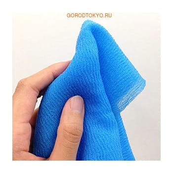 Ohe Corporation «Cure Nylon Towel» (Regular) массажная мочалка средней жесткости, голубая, 28 см. на 110 см. (фото, вид 1)