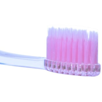 Dental Care "Fluorine Toothbrush" Зубная щётка "Фтор" cо сверхтонкой двойной щетиной (средней жёсткости и мягкой) и прозрачной прямой ручкой, 1 шт. (фото, вид 1)