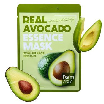 FarmStay "Real Avocado Essence Mask" Тканевая маска для лица с экстрактом авокадо, 1 шт. (фото, вид 1)