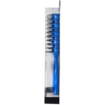 Vess "Skelton brush" Профессиональная расческа для укладки волос, с антибактериальным эффектом, цвет ручки синий. (фото, вид 1)