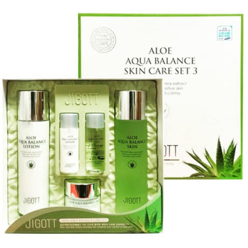 Jigott "Aloe aqua balance skin care set 3"    3  + 2 -,  , , , , 1 . (,  1)