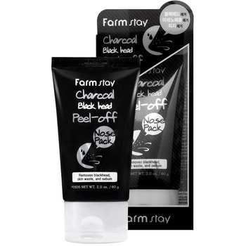 FarmStay "Charcoal Black Head Peel-off Nose Pack" -    , 60 . (,  1)