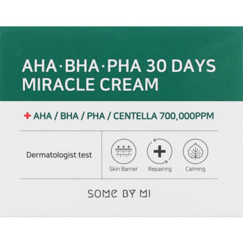Some By Mi "AHA-BHA-PHA 30 Days Miracle Cream" крем с AHA/BHA/PHA кислотами для проблемной кожи, 60 г. (фото, вид 1)