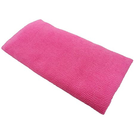 Ohe Corporation «Cure Nylon Towel» (Regular) массажная мочалка средней жесткости, цвет розовый 28 см. на 110 см. (фото, вид 3)