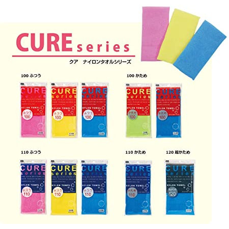 Ohe Corporation «Cure Nylon Towel» (Regular) массажная мочалка средней жесткости, цвет розовый 28 см. на 110 см. (фото, вид 4)