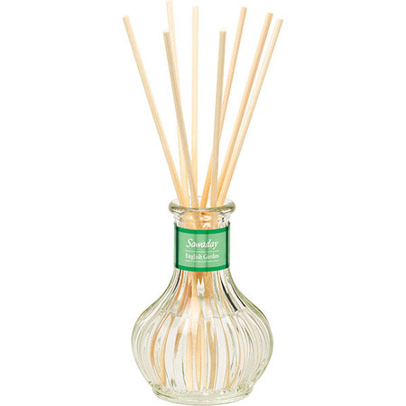 Kobayashi "Sawaday Stick Parfum English Garden" Натуральный аромадиффузор для дома, с ароматом трав и белых цветов, стеклянный флакон, 70 мл, 8 палочек. (фото, вид 1)