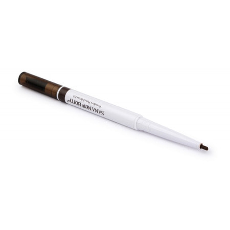 Sana "New Born Powdery Pencil Brow Ex" Мягкий пудровый карандаш для бровей с щеточкой, тон 01, серо-коричневый. (фото, вид 2)