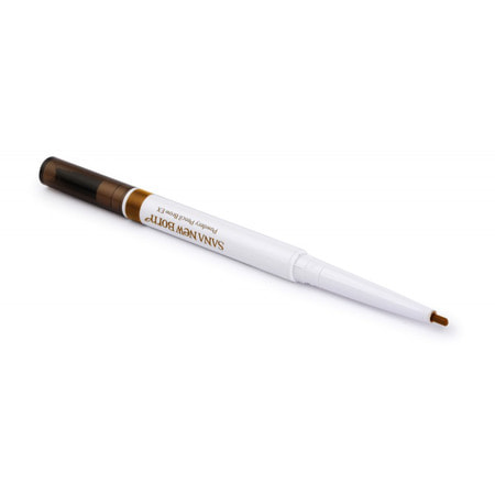 Sana "New Born Powdery Pencil Brow Ex" Мягкий пудровый карандаш для бровей с щеточкой, тон 02, светло-коричневый. (фото, вид 2)