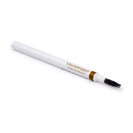Sana "New Born Powdery Pencil Brow Ex" Мягкий пудровый карандаш для бровей с щеточкой, тон 04, коричневый. (фото, вид 3)