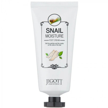 Jigott "Snail Moisture Foot Cream" Увлажняющий охлаждающий крем для ног с муцином улитки, 100 мл. (фото, вид 1)