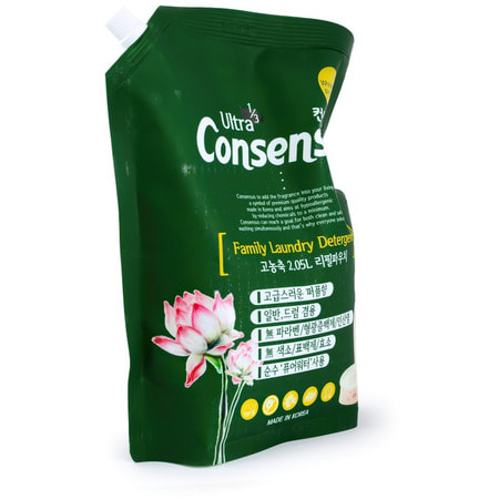 HB Global "Consensus Liquid Laundry Detergent" Суперконцентрированное жидкое средство для стирки, для всей семьи, аромат белого мускуса, мягкая упаковка, 2,05 л. (фото, вид 1)