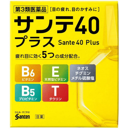 Santen "Sante 40 Plus" Капли от усталости и красноты глаз с витаминами, 12 мл. (фото, вид 2)
