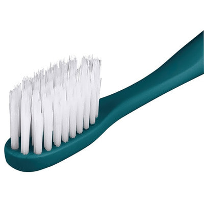 Dental Care "Nano Silver Pectrum Toothbrush" Зубная щетка c наночастицами серебра и сверхтонкой двойной щетиной, средней жесткости и мягкой, цвет: сине-зеленый, 1 шт. (фото, вид 3)