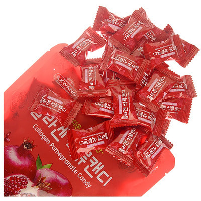 Ilkwang "Collagen Pomegranate Candy" Карамель леденцовая, с коллагеном и соком граната, 250 г. (фото, вид 2)