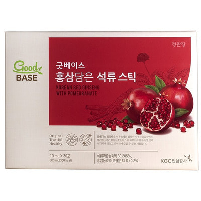 Cheong Kwan Jang "Korean Red Ginseng with Pomegranate Stick" Напиток красного корейского женьшеня с гранатом, в стиках, 10 мл х 30 пакетиков. (фото, вид 2)