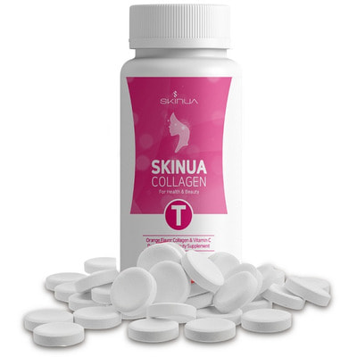 Skinua "Premium Collagen" Премиум Морской коллаген и Витамин С, со вкусом апельсина, 1,5 г х 60 пастилок. (фото, вид 1)