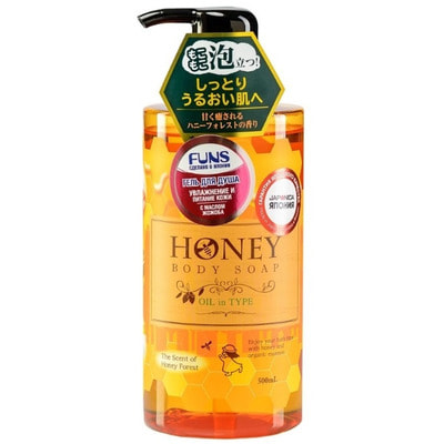 Daiichi "Honey Oil" Гель для душа увлажняющий с экстрактом меда и маслом жожоба, 500 мл.