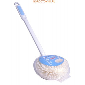 Ohe Corporation "Bath Sponge" Губка для ванной, круглой формы (длина ручки 35 см). (фото)