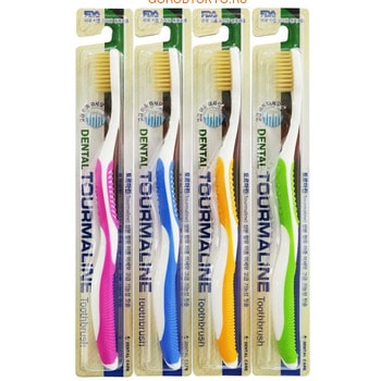 Dental Care "Tourmaline Toothbrush" Зубная щётка "Турмалин" со сверхтонкой двойной щетиной (средней жёсткости и мягкой), 1 шт. (фото)
