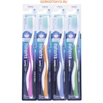 Dental Care "Xylitol Toothbrush" / Зубная щётка "Ксилит" cо сверхтонкой двойной щетиной (средней жёсткости и мягкой) и изогнутой ручкой, 1 шт. (фото)