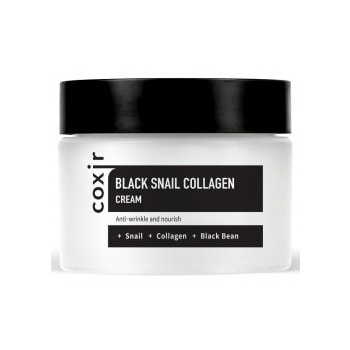 Coxir "Black Snail Collagen Cream" Крем против морщин с коллагеном и муцином чёрной улитки, 50 мл.