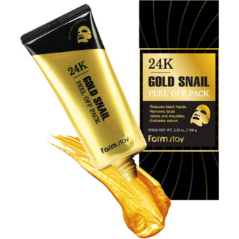 FarmStay "24K Gold Snail Peel Off Pack" Маска-плёнка с золотом и муцином улитки, 100 г. (фото)