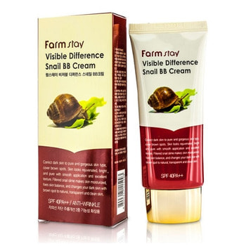 FarmStay "Visible Difference Snail Sun Cream" Солнцезащитный крем с муцином улитки, SPF50+/PA+++, 70 г.
