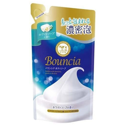COW "Bouncia" Жидкое увлажняющее мыло для тела "Взбитые сливки" с гиалуроновой кислотой и коллагеном, со свежим цветочным ароматом, сменная упаковка, 360 мл. (фото)