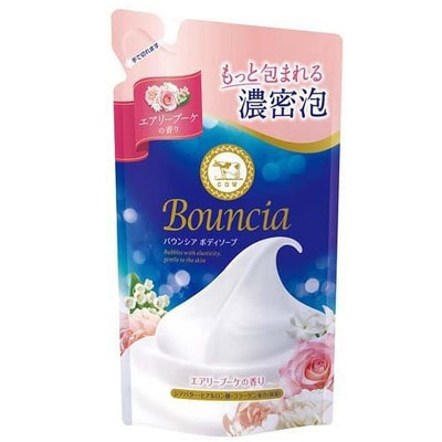 COW "Bouncia" Жидкое увлажняющее мыло для тела "Взбитые сливки" с гиалуроновой кислотой и коллагеном, цветочно-фруктовый аромат, запасной блок, 400 мл.