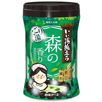 Hakugen "Hakugen Earth - Банное путешествие" Увлажняющая соль для ванны с восстанавливающим эффектом, с ароматом леса, банка 600 гр.