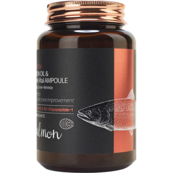 FarmStay "FarmStay Salmon Oil &Peptide Vital Ampoule" Многофункциональная ампульная сыворотка с маслом лосося и пептидами, 250 мл. (фото)
