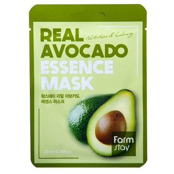 FarmStay "Real Avocado Essence Mask" Тканевая маска для лица с экстрактом авокадо, 1 шт. (фото)