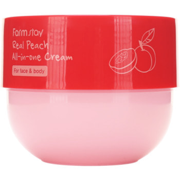 FarmStay "Real Peach All-in-one Cream" Многофункциональный крем с экстрактом персика, 300 мл. (фото)