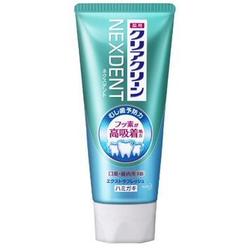 KAO "Clear Clean Nexdent Extra Fresh" Лечебно-профилактическая зубная паста с микрогранулами и фтором, комплесного действия, экстра свежесть, 120 гр.