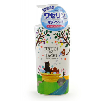MAX "Uruoi No Sachi Body Soap" Жидкое мыло для тела, с ароматом персика, 450 мл.