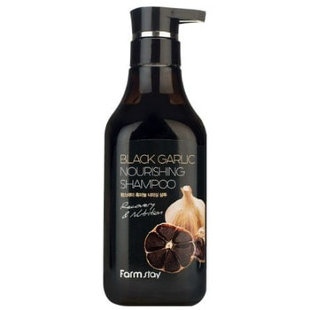 FarmStay "Black Garlic Nourishing Shampoo" Питательный шампунь с экстрактом черного чеснока, 530 мл.